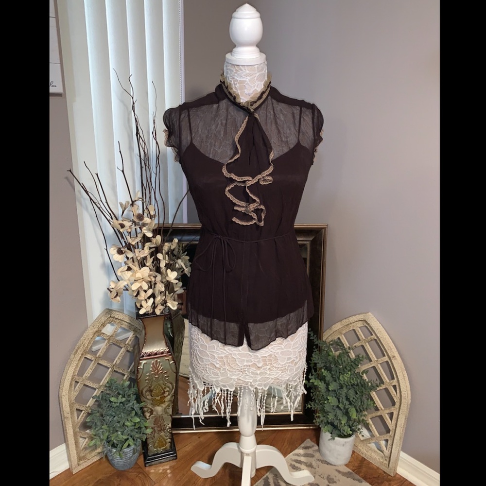Silk Ruffled Blouse